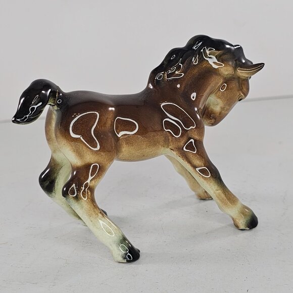 Vintage Ceramic Foal Figurine Bay Brown Baby Horse *Repaired Tail* - Picture 5 of 9